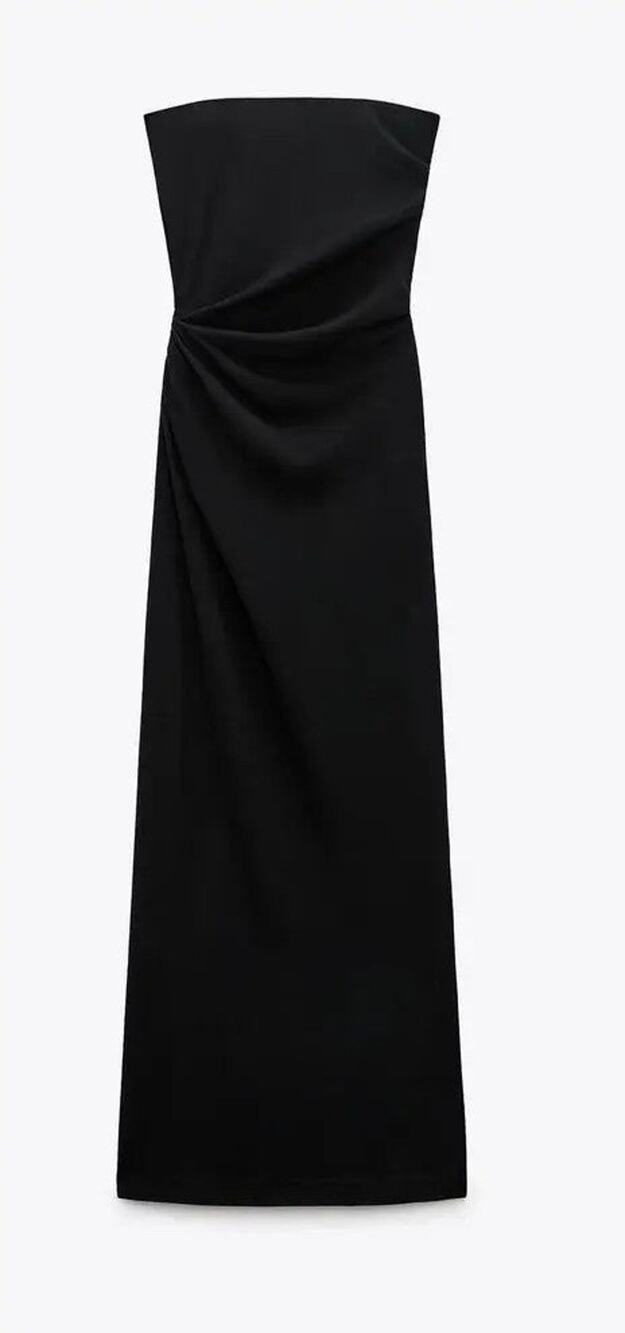 Zara Draped Wool Blend Long Dress Limited Edition - M
